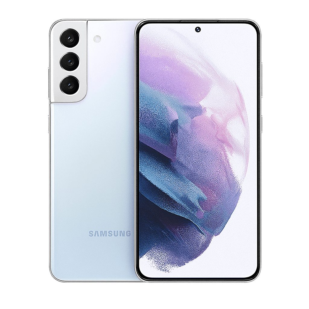 Samsung Galaxy S22 5G showing front and back on a white background