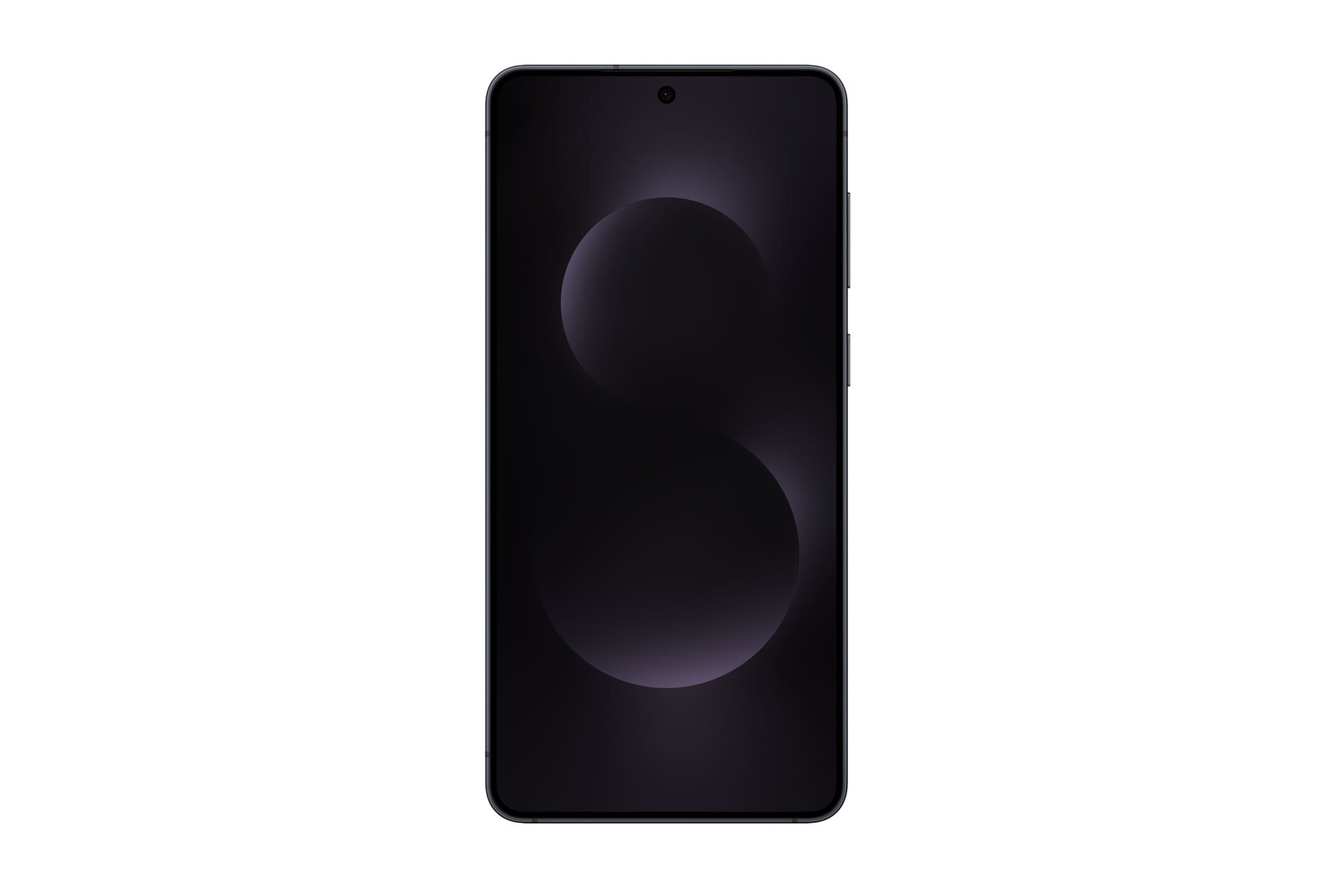 Black smartphone on a white background