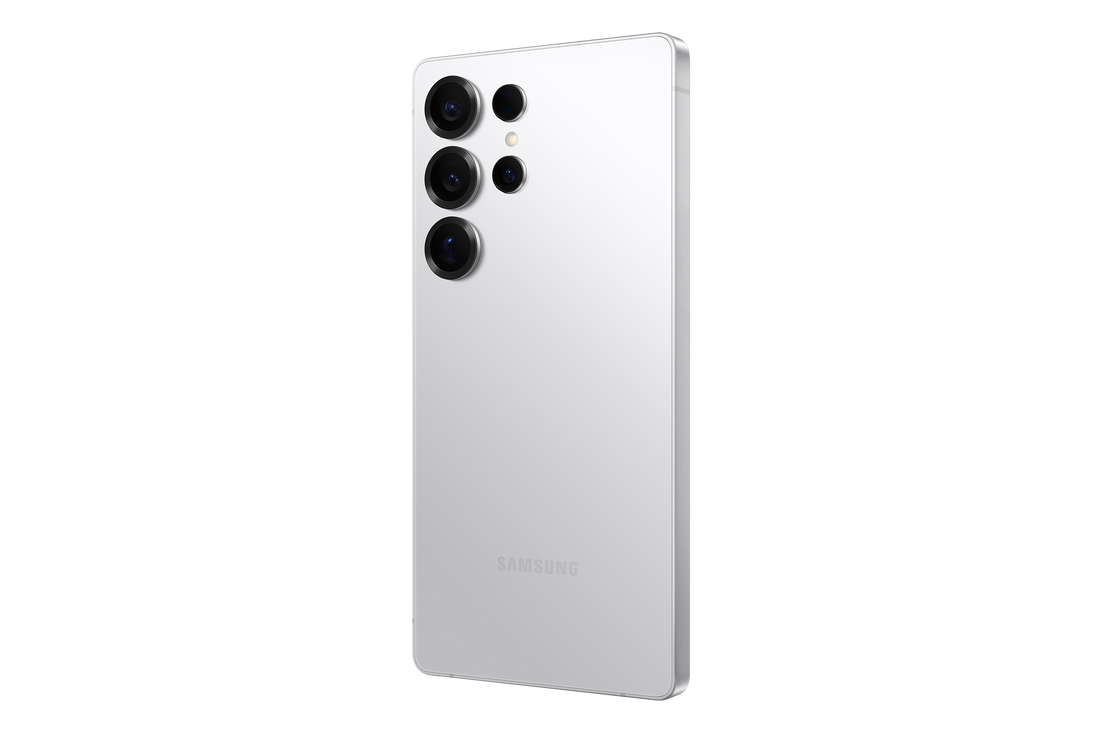 Samsung Galaxy S25 Ultra 5G with four color options on a white background