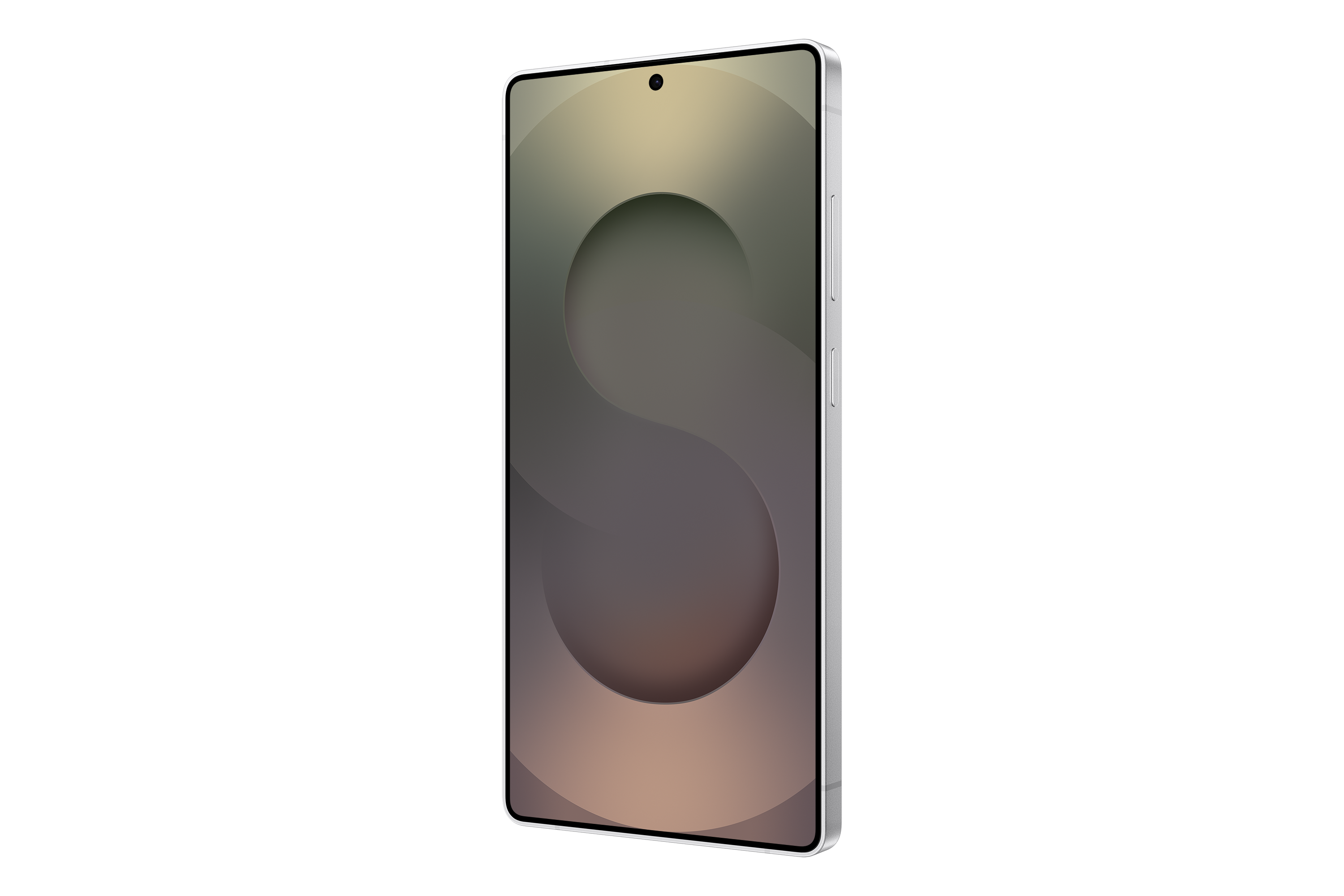 Samsung Galaxy S25 Ultra 5G with a reflective screen on a white background