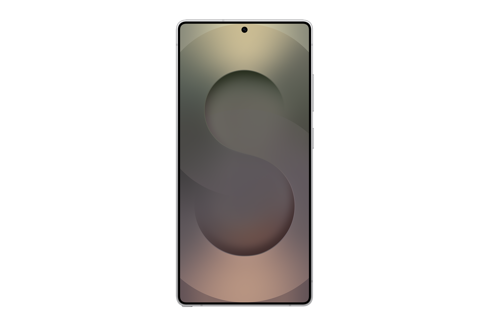 Smartphone with a gradient design on a white background